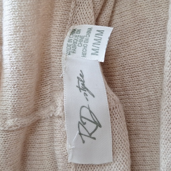 RD Style Cream Lightweight Cowl Neck Sweater Size - M - Picture 8 of 11